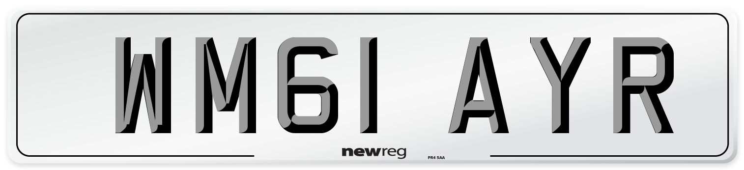 WM61 AYR Number Plate from New Reg